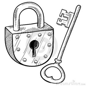 retro-lock-key-22434747